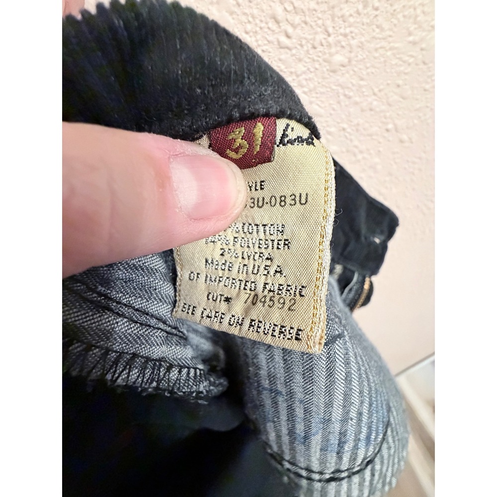 7 For All Mankind Black Corduroy Bootcut Pants Womens 31 U076083U-083U USA Made - Picture 7 of 8